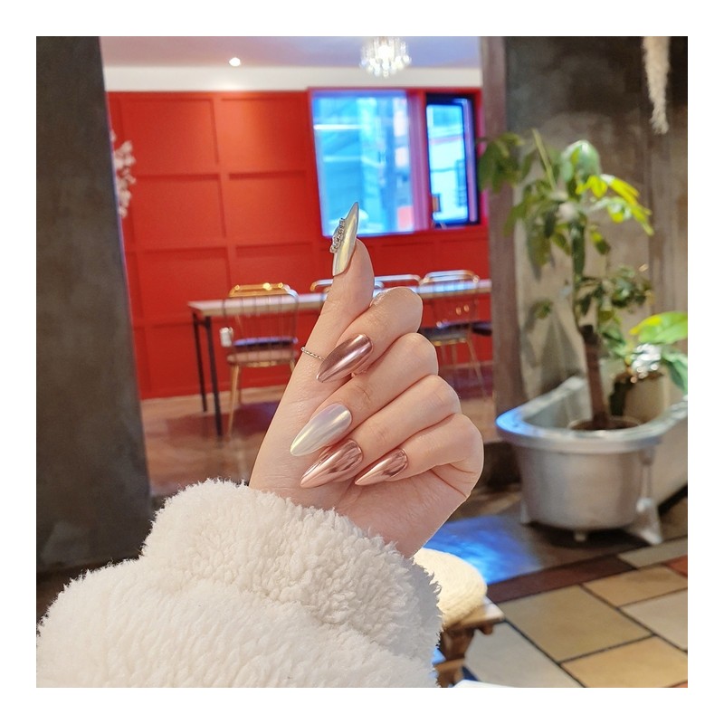Pink Beam Handmade Nail Tips - Short Ballerina / 핑크빔