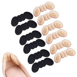Heel Grips Liner for Shoe Too Big Men Women Heel Pads Inserts Grips Stop Heel Slip and Blister Filler Improved Shoe Fit and Comfort Heel Cushion for Loose Shoe (6 Pairs)