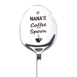 Nanny Nana Birthday Gifts for Nan Grandma Christmas Retirement Gift for Granny Nanny Gifts for Grandma Coffee Tea Lover Gifts for Nana Coffee Spoon Gift for Nanny Nan Birthday Present for Mimi Spoons