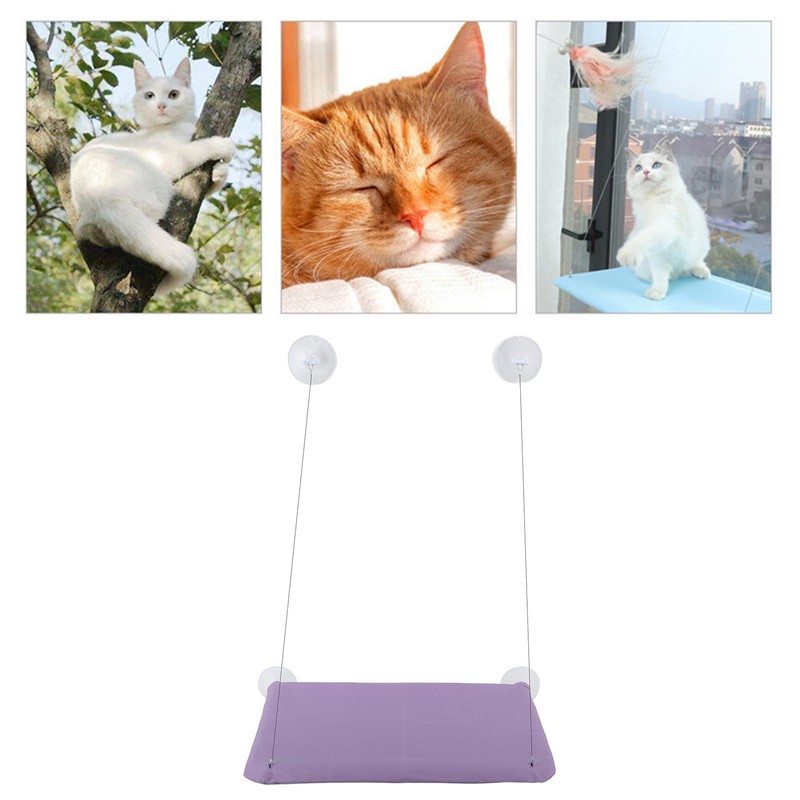 Cat Window Hammock with 4 Strong Suction Cups Breathable Detachable