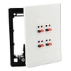 DIYTECH Premium 4 Speaker Wall Plate, Supports 4 Speaker Configurations,