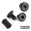 Tunejoy Flat Head Screws Black M6 x 10 mm Flat