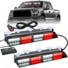 Nilight 32LED Red White Emergency Dash Strobe Lights with Controller