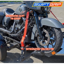 Ratchet Straps Heavy Duty Tie Downs, (2)1.5"x 8' Heavy Duty Ratchet Strap with Integrated Soft Tie Hook, UTV Tie Down Straps, Motorcycle Tie Down Straps, Padded Handles & Coated Chromoly Hooks (Green)