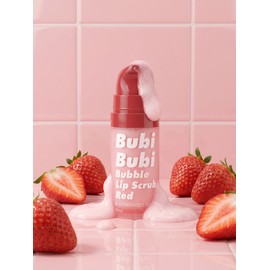 Unpa 언파 부비 부비 버블 립스크럽 레드 10ml 1개 단품 Unpa Bubi Bubi Bubble Lip Scrub Red 10ml Single Item