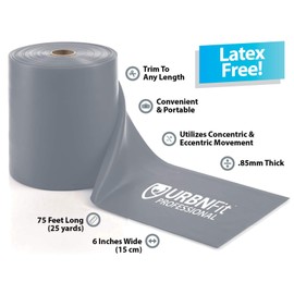 Professional Resistance Bands - 25 Yards (75ft) Latex-Free Elastic Exercise Fitness Band Roll - No Scent, No Powder - Perfect for Physical Therapy & Rehab, Yoga, Pilates (Advanced .85mm Thick)