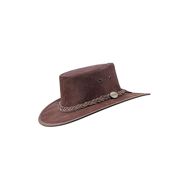 Barmah Squashy Kangaroo Leather Hat (XXL, Hickorystone)