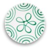 GMUNDNER KERAMIK 0100TUCU15 Saucer Green-Flamed Diameter 15 cm