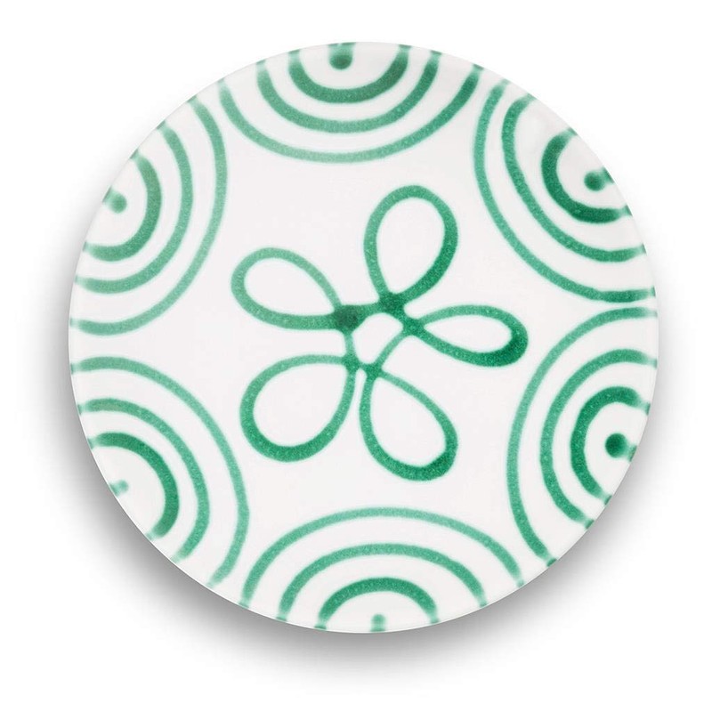 GMUNDNER KERAMIK 0100TUCU15 Saucer Green-Flamed Diameter 15 cm