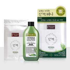 Sanchaek 산책 헤나 파우더 세트 (6컬러) /헤나염색 /자극없는 천연염색 [다크 브라운] Walking Henna Powder Set (6 Colors) / Henna Dyeing / Non-Irritating Natural Dye [Dark Brown]