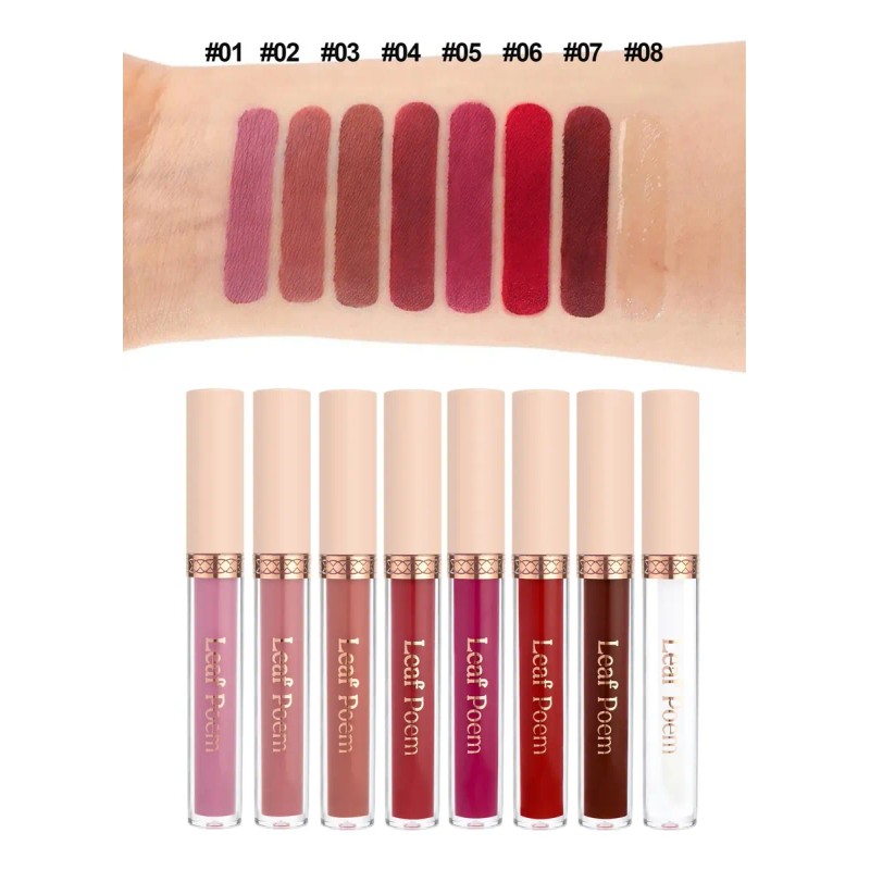 Set De 8 Labiales Mate De Larga Duración Pintalabio Regalo