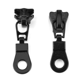 Deslizadores de Cremallera de Aleación de Metal 20 Piezas Tama?o 5 Kit de Reemplazo de Reparación de Cierre de Cremallera para Cremalleras de Chaqueta de Aleación (Negro)