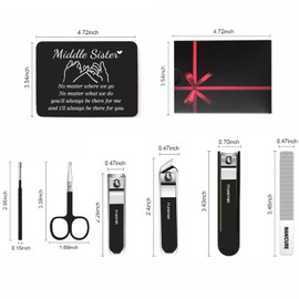 Sisters Gifts Toenail Clippers Best Friend Friendship Nail Clipper Set, 6 Pcs Toenail Clippers, Stainless Steel Fingernail Clipper Sharpest Thick Toenail & Ingrown Nail Clipper Set