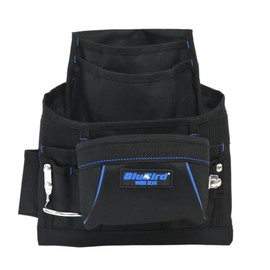BluBird Work Gear BBTB07 Tool Pouch with 11 Pockets for Nails, Fasteners & Tools, Durable 600D Polyester, Adjustable Shoulder Strap, Ideal for Contractor, Carpenter, Electrician & General Handyman