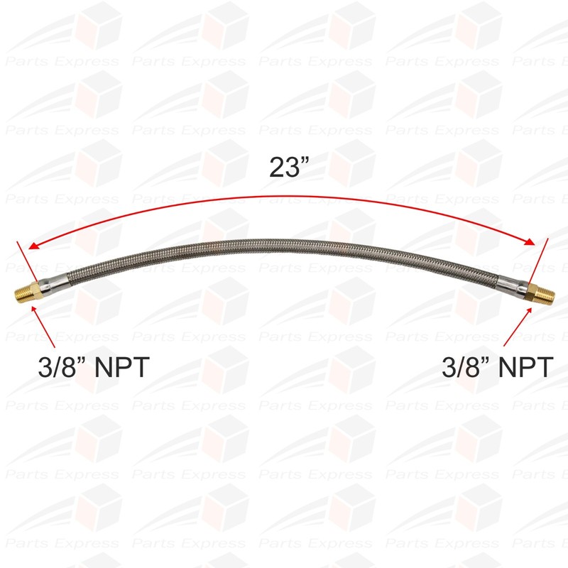 DUCO® PTFE STEAM HOSE w/SS BRAIDED FOR PRESSING MACHINES (3/8"