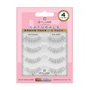 Eylure Naturals No. 020 Reusable Eyelashes, Adhesive Included, Black, 4