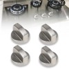Tyrzol 4 Pcs Gas Stove Knobs 6MM Universal Cooker Replacement