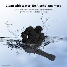 ANYCUBIC Water Washable 3D Printer Resin, 405nm High Precision UV-Curing 3D Resin, Low Shrinkage Standard Photopolymer Resin for 8K Capable LCD DLP 3D Printing (Pure Black + Black, 2000g)