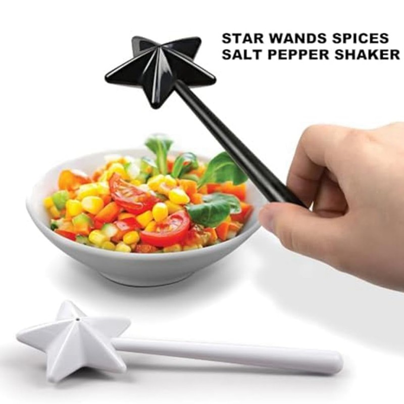 Salt and Pepper Shaker Salt and Pepper Wand Shakers, Black