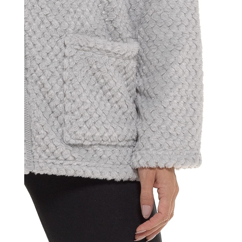 Undercover Waffle Fleece Zip Bed Jacket LN1693 Grey 10-12