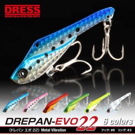 DREPAN EVO Blue Sardine Iron Plate Metal Vibe Sea Bass Flounder Lure 0.8 oz (22 g)