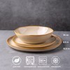 AmorArc Ceramic Dinnerware Sets,Handmade Reactive Glaze Plates and Bowls Set,Highly