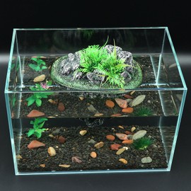AQUA KT Turtle Floating Rock Tortoise Dock Basking Island Platform for Aquarium Pond Terrarium Habitat Decoration