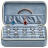 COWFEX Velvet Multiple Ring Box Jewelry Organizer Display Tray with