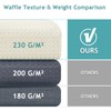 3-in-1 Shower Curtain Set, 72" x 72" Waffle Texture Shower