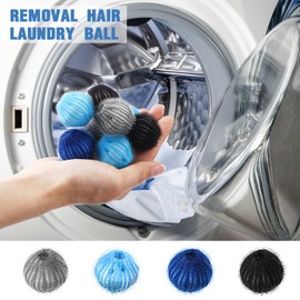 Blulu 12 Pieces Pet Hair Remover for Laundry Dryer Balls Reusable Washing Machine Hair Catcher Pet Dog Cat Catcher Lint Remover (Gray Blue Color)