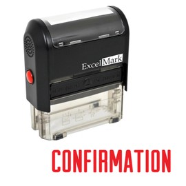 ExcelMark Confirmation Self Inking Rubber Stamp - Red Ink (A1539)