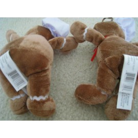 Ganz Gingerbreadman Christmas Ornaments (2)-6 1/2" tall felt w/baker's hat.CUTE!