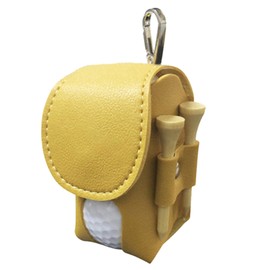Golf Ball Sack,PU Leather Waist Tee Holder | Storage Organizer Portable Pouch Carrier with Clip for Fathers Couples Dad Golfers Men Practice