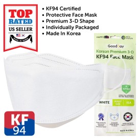 Happy Life 2-10 PCS KF94 WHITE Face Protective Mask Made in Korea KFDA Approved Adult Size - 2 PCS MASK