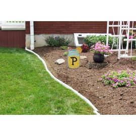 Home Garden Flags Monogram Lemonade Mason Jar Burlap Summer Garden Flag 12.5 x 18? (Letter P)