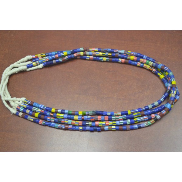 Unbranded 12 STRANDS ASSORT CHEVRON GLASS BEADING BEADS 18" #475