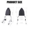 Aferrizu Detachable Sissy Bar Backrest Passenger Backrest Compatible with Harley