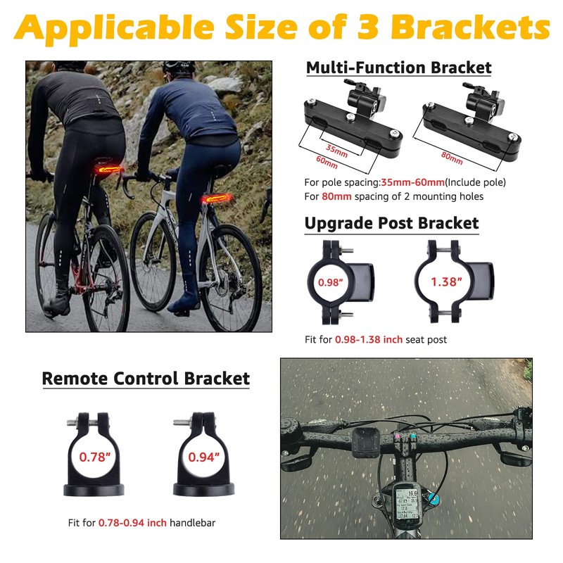 NineLeaf Smart Bike Seat Tail Light Kit, Anti-Theft Bike Alarm