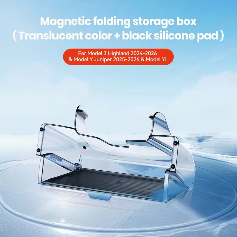 Magnetic Foldable Under-Screen Storage Organizer for Model 3 Highland &