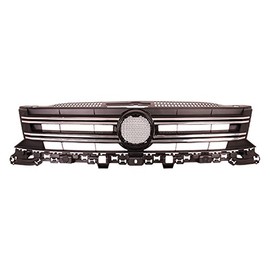 FITRITE AUTO PARTS New Grille For 2012-2017 Volkswagen Tiguan/ 17-18 Tiguan Limited, Plastic, Will Not Include Emblem, Black With Chrome Molding VW1200160