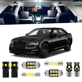 ENDPAGE 17-Pieces White LED Interior Lights Kit for Chrysler 300 300C 2011 2012 2013 2014 2015 2016 2017 2018 2019 2020 2021 Interior LED Lighting Package + License Plate Lights, Install Tool