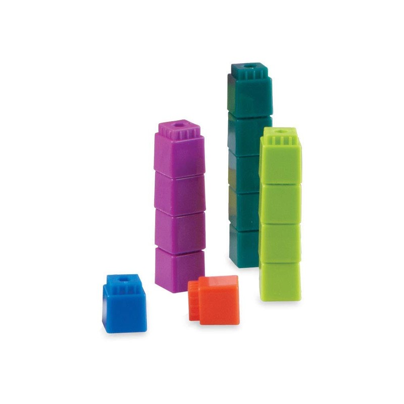 hand2mind Interlocking UniLink Math Linking Cubes, Plastic Cubes, Color Sorting,