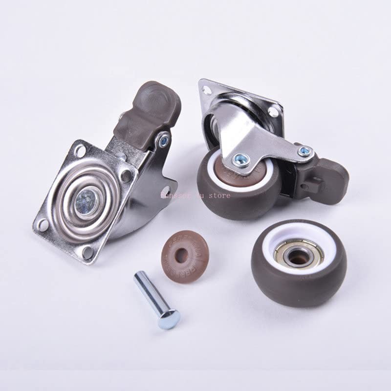 1/1.25/1.5/2 Inch Furniture Casters Wheels Rubber Swivel Castor Trolley Caster
