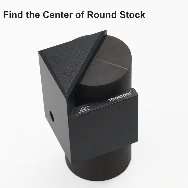 TOOLCOOL Center Finder Tool Woodworking Centering Tool 45 Degree Angle