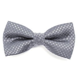 DonDon Elegant Children's Bow Tie with Adjustable Length, 9 x 4.5 cm, Shiny with Silver Dots -