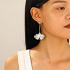 Gold Ginkgo Leaf Earrings for Women Big Bohemia Geometric Leaf