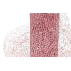 54" by 10 Yards (30 ft) Glitter Fabric Tulle Bolt for Wedding and Decoration (Rose Gold)