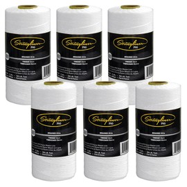 Stringliner 35753 Mason’s Line Replacement Rolls – 1 Lb. #18 Construction Replacement Roll Braided White 1000'. (6 Pack)