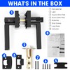 RAZCC Privacy Door Levers, 2 Pack Black Door Handles Heavy