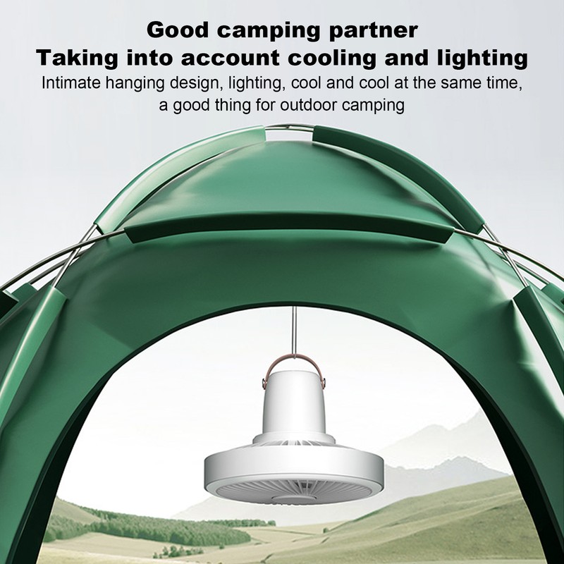 Portable Tripod Stand Fan USB Rechargeable Camping Hanging Fan with